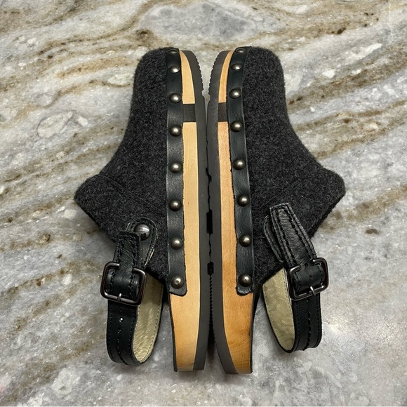 KALSO Earth Shanti Wool & Wood Negative Heel Clogs / Mules - Picture 8 of 12